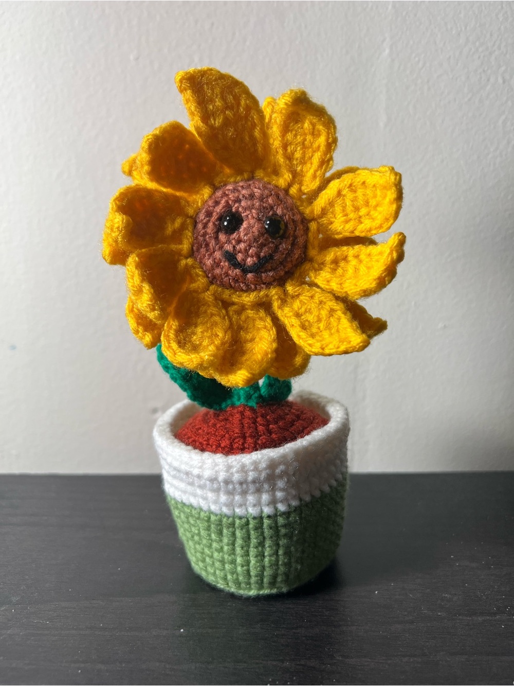 Handmade Crochet Sunflower Amigurumi Decor